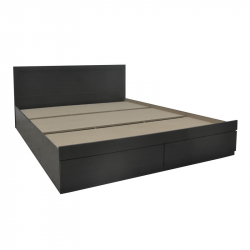 Κρεβάτι Olympus pakoworld με συρτάρι σε wenge απόχρωση 160x200εκ