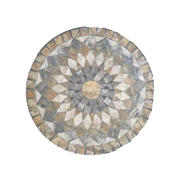 GAVE ΤΡΑΠΕΖΙ ΜΩΣΑΙΚΟ POLYSTONE ΣΤΡΟΓΓΥΛΟ Φ60x75cm