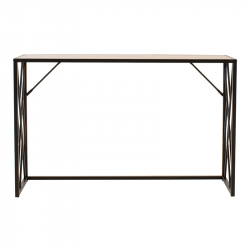 Κονσόλα Ivy pakoworld χρώμα καρυδί-μαύρο 120x35x75εκ