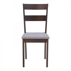 Καρέκλα Dallan pakoworld rubberwood σε καρυδί απόχρωση 40x47.5x89εκ