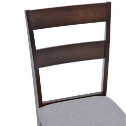 Καρέκλα Dallan pakoworld rubberwood σε καρυδί απόχρωση 40x47.5x89εκ