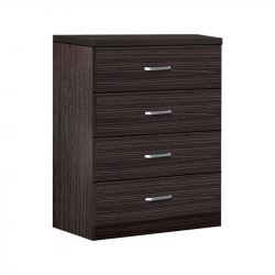Συρταριέρα Killian pakoworld με 4 συρτάρια wenge 80x40x80εκ
