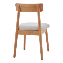 Καρέκλα Tullo pakoworld rubberwood σε φυσική απόχρωση 46x45x78εκ