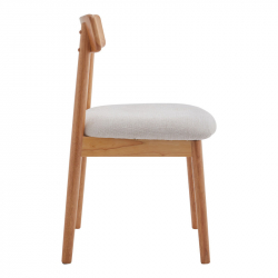 Καρέκλα Tullo pakoworld rubberwood σε φυσική απόχρωση 46x45x78εκ