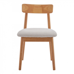 Καρέκλα Tullo pakoworld rubberwood σε φυσική απόχρωση 46x45x78εκ