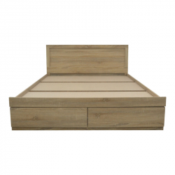 Κρεβάτι Olympus pakoworld με συρτάρι σε sonoma απόχρωση 150x200εκ