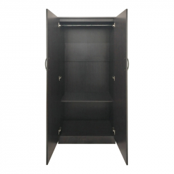 Ντουλάπα δίφυλλη Athos pakoworld σε wenge απόχρωση 80x42x180εκ