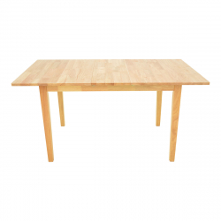 Τραπεζαρία Dallan Country pakoworld 7τεμ σε φυσική απόχρωση rubberwood 120-150x80x74εκ