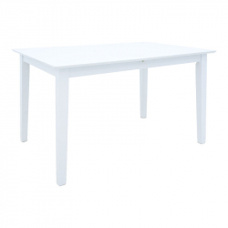 Τραπεζαρία Dallan Mabor pakoworld 7τεμ λευκό rubberwood 120-150x80x73,8εκ