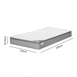Κρεβάτι με στρώμα και συρτάρι Olympus-Perfecto pakoworld λευκό 120x200εκ