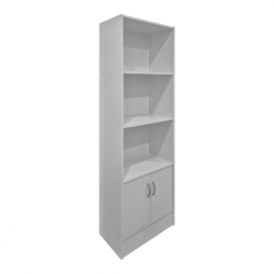 Βιβλιοθήκη Tekaro pakoworld λευκό 57x33x180εκ
