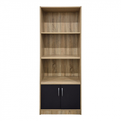 Βιβλιοθήκη Tekaro pakoworld sonoma-ανθρακί 60x29x166εκ