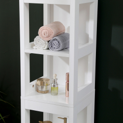 Ντουλάπι-στήλη Kelby pakoworld mdf λευκό 30x30x144εκ