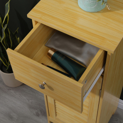 Ντουλάπι-στήλη Chesy pakoworld mdf σε φυσική απόχρωση 32x30x87εκ