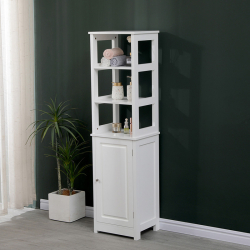 Ντουλάπι-στήλη Larben pakoworld mdf λευκό 40x33x150εκ