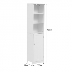 Ντουλάπι-στήλη Desilia pakoworld mdf λευκό 37x30x160εκ
