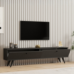 Έπιπλο τηλεόρασης Jate pakoworld σε ανθρακί απόχρωση 160x25x40εκ