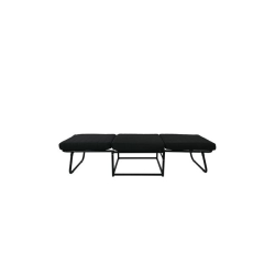 LOGAN ΣΚΑΜΠΩ/ΚΡΕΒΑΤΙ ΥΦΑΣΜΑ ΜΑΥΡΟ 72x72x42 (Κρεβάτι 72x190x42)cm