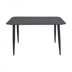 Τραπεζαρία Heven Vista pakoworld σετ 5τεμ μαύρο αλουμίνιο 120x70x72εκ