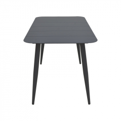 Τραπεζαρία Heven Vista pakoworld σετ 5τεμ μαύρο αλουμίνιο 120x70x72εκ