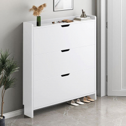 Παπουτσοθήκη MDF - Melamine Απόχρωση Άσπρο  80x17x115cm