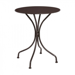 PARK Τραπέζι Μέταλλο Βαφή Sand Brown  Φ60cm H.70cm