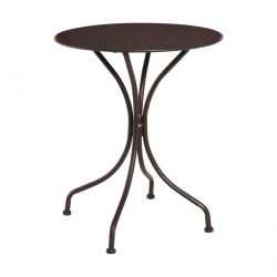PARK Τραπέζι Μέταλλο Βαφή Sand Brown  Φ60cm H.70cm