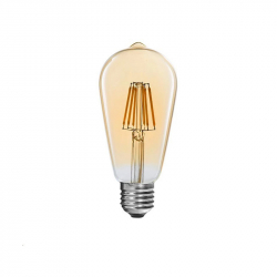 Λαμπτήρας LED ST64 Bulb pakoworld 4W 3000K E27 2700K amber