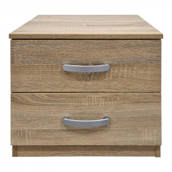 Κομοδίνο Athos pakoworld σε sonoma απόχρωση 48x40x41.5εκ