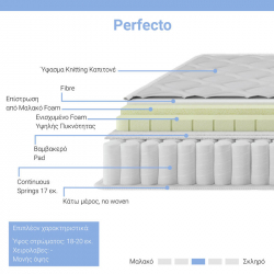 Κρεβάτι με στρώμα και συρτάρι Olympus-Perfecto pakoworld λευκό 100x200εκ
