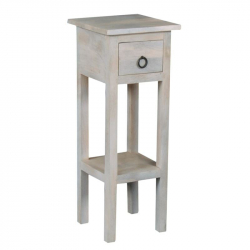 MAISON CLASSIC Έπιπλο Stand - Ξύλο Mango Antique Άσπρο  25x25 H.65cm