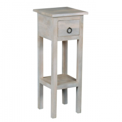 MAISON CLASSIC Έπιπλο Stand - Ξύλο Mango Antique Άσπρο  25x25 H.65cm