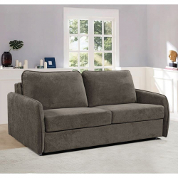 LESTER Καναπές - Κρεβάτι, Ύφασμα Σκούρο Καφέ  180x98x89  Κρεβάτι:145x190cm