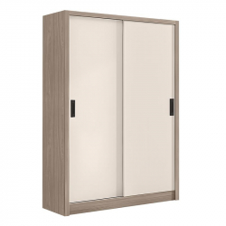 VANITY Ντουλάπα Δίφυλλη - Συρόμενη, Αποχρώσεων Sonoma Oak & Cream  120x60x200cm