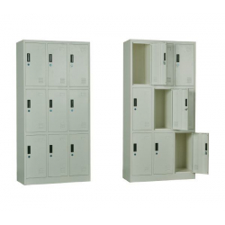 LOCKER 9 Θέσεων Φοριαμός - Ερμάριο, Μέταλλο Βαφή  Άσπρο  90x40x185cm