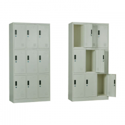 LOCKER 9 Θέσεων Φοριαμός - Ερμάριο, Μέταλλο Βαφή  Άσπρο  90x40x185cm