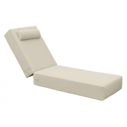 SUNLOUNGER Μαξιλάρι Ξαπλώστρας 20cm, Προσκέφαλο, Ύφασμα Water Repellent Sandy, Φερμουάρ  196(78+118)x60x20cm