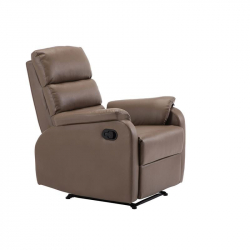 COMFORT Πολυθρόνα Relax Σαλονιού - Καθιστικού PU Cappuccino  79x97x101cm