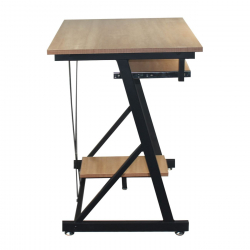 UNIT Γραφείο Η/Υ Μέταλλο Βαφή Μαύρο, Melamine Απόχρωση Sonoma  70x55x75cm