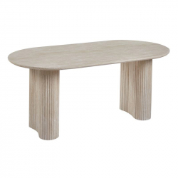 DIAZ Τραπέζι Τραπεζαρίας, ΜDF Απόχρωση Natural Stone  180x90x76cm