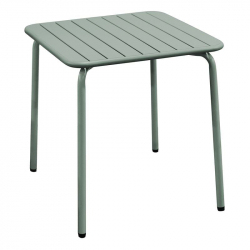 BRIO Slat Τραπέζι-Pro Κήπου - Βεράντας, Μέταλλο Βαφή Sandy Green 5635C  70x70x73cm