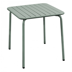 BRIO Slat Τραπέζι-Pro Κήπου - Βεράντας, Μέταλλο Βαφή Sandy Green 5635C  70x70x73cm