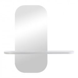Καθρέπτης Lunaria pakoworld λευκό MDF 60x11.5x60εκ