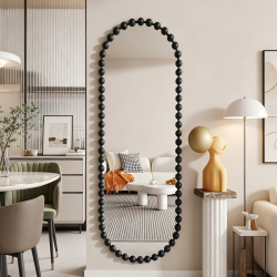 Καθρέπτης Myrtus pakoworld μαύρο MDF 40x2,5x160 εκ