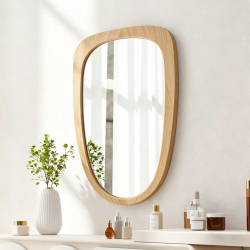 Καθρέπτης Phaedra pakoworld MDF σε φυσική απόχρωση 74x2,5x120 εκ