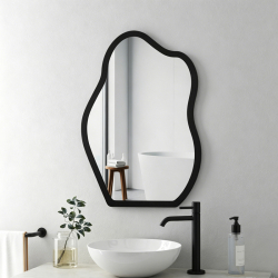 Καθρέπτης Evanthia pakoworld μαύρο MDF 36x1.2x56 εκ