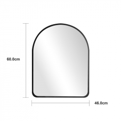 Καθρέπτης Selene pakoworld μαύρο MDF 46x1.2x60 εκ