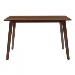 Τραπέζι Benson pakoworld MDF σε καρυδί απόχρωση 120x75x75εκ
