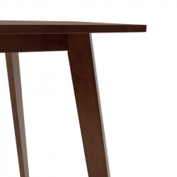 Τραπέζι Benson pakoworld MDF σε καρυδί απόχρωση 120x75x75εκ