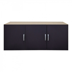 Πατάρι ντουλάπας τρίφυλλο Alvia pakoworld sonoma-ανθρακί 150x51x60εκ